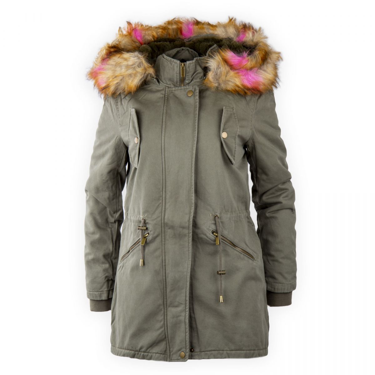 Veste parka Jenny verte Femme BRAVE SOUL à prix dégriffé