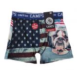 Boxer imprimé bull dog drapeau américain Garçon CAMPS UNITED marque pas cher prix dégriffés destockage