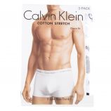 Lot de 3 boxers unis coton stretch homme CALVIN KLEIN marque pas cher prix dégriffés destockage